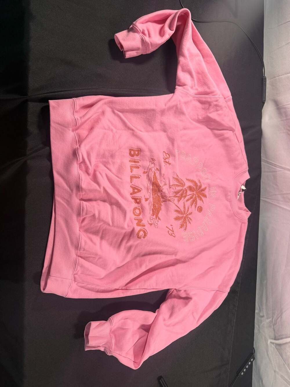 Billabong Pink Trapped in Paradise Graphic Sweatshirt Pullover